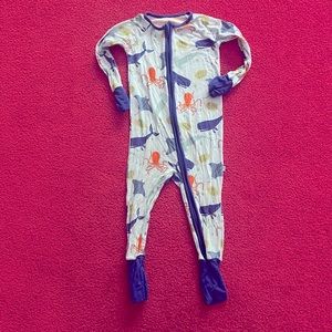 Little Sleepies Marine Life Zipper Jammies Blue